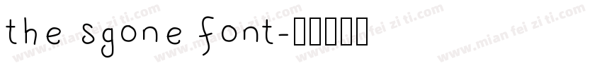 the sgone font字体转换